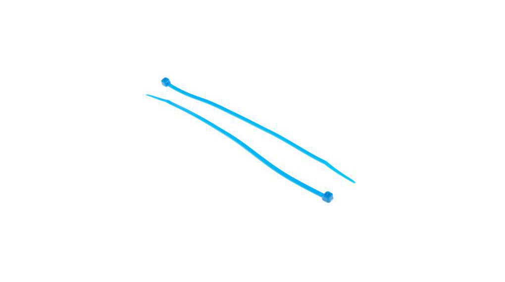 Buntband 203 x 3.6mm, Polyamid 6.6, 180N, Blå, Paket med 100 delar